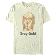 Men's Star Wars: The Rise of Skywalker C-3PO Stay Gold  Adult T-Shirt