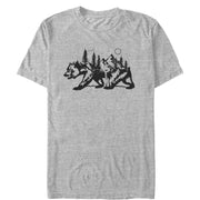 Men's Lost Gods Bear Nature Shape  Adult T-Shirt