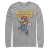 Men's Nintendo Mario Retro Jump  Adult Long Sleeve Shirt