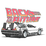 Men's Back to the Future DeLorean Cartoon  Adult T-Shirt