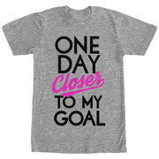 Women's CHIN UP One Day Closer to My Goal  Adult Boyfriend Tee