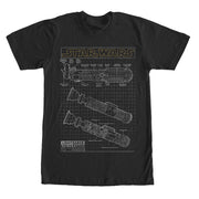 Men's Star Wars Lightsaber Schematics  Adult T-Shirt