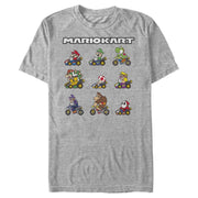 Men's Nintendo Mario Kart Character Panel  Adult T-Shirt