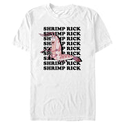 Men's Rick And Morty Shrimp Rick Name Stack  Adult T-Shirt