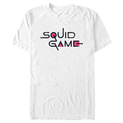 Men's Squid Game Distressed Logo White  Adult T-Shirt