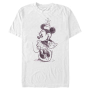 Men's Mickey & Friends Minnie Mouse Vintage Sketch  Adult T-Shirt