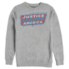 Men's Justice League Patriotic Frame Logo  Adult Sweatshirt