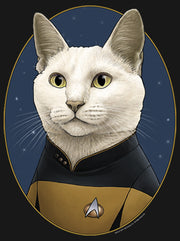 Men's Star Trek: The Next Generation Commander Data Cat  Adult Long Sleeve Shirt