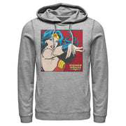 Men's Justice League Retro Pop Art Portrait  Adult Pull Over Hoodie