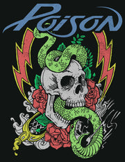 Men's Poison Skull and Snake  Adult T-Shirt