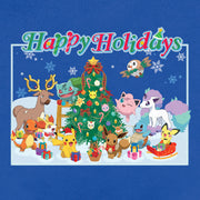 Men's Pokemon Happy Holidays Crew  Adult Sweatshirt