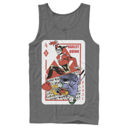 Men's Batman Harley Quinn Joker Poker Card  Adult Tank Top