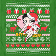 Men's Betty Boop Christmas Ugly Sweater Print  Adult T-Shirt