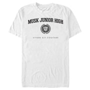 Men's Star Trek: Discovery Musk Junior High Black Logo  Adult T-Shirt