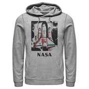 Men's NASA Color Pop Launch Edgy Palm Tree  Adult Pull Over Hoodie