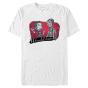 Men's Marvel WandaVision Animated Retro Couple Glitch  Adult T-Shirt