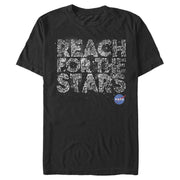 Men's NASA Reach For The Stars Bright Stars  Adult T-Shirt