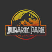 Men's Jurassic Park Logo Fire  Adult T-Shirt