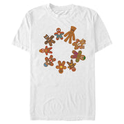 Men's Marvel Christmas Gingerbread Cookie Circle  Adult T-Shirt