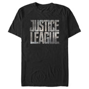 Men's Zack Snyder Justice League Stacked Stone Logo  Adult T-Shirt