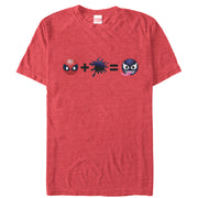 Men's Marvel Spider-Man Venom Emoji Math  Adult T-Shirt