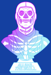 Men's Fortnite Skull Trooper All Hail Glow  Adult T-Shirt