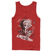 Men's Cruella Fashion Sketch  Adult Tank Top