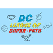 Men's DC League of Super-Pets Logo Doodle  Adult T-Shirt