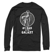 Men's Star Wars Darth Vader Best Dad  Adult Long Sleeve Shirt