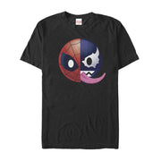 Men's Marvel Venom Spider-Man Split Emoji  Adult T-Shirt