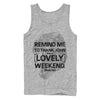 Men's Jurassic Park Lovely Weekend  Adult Tank Top