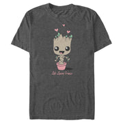 Men's Marvel Groot Let Love Grow  Adult T-Shirt