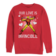 Men's Marvel Valentine Iron Man Invincible Love  Adult Sweatshirt