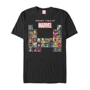 Men's Marvel Periodic Table of Heroes  Adult T-Shirt