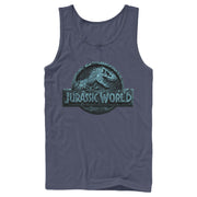 Men's Jurassic World Water Ripple Logo  Adult Tank Top