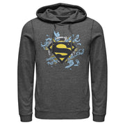 Men's Superman Logo Broken Chain  Adult Pull Over Hoodie