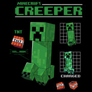 Men's Minecraft Creeper Graph Charged  Adult T-Shirt