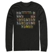 Men's Nintendo Periodic Table of Super Mario  Adult Long Sleeve Shirt