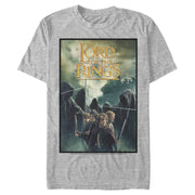 Men's The Lord of the Rings Fellowship of the Ring Four Hobbits Movie Poster  Adult T-Shirt