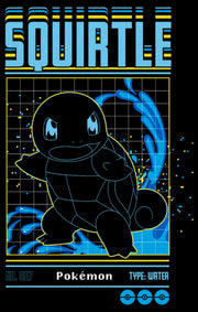 Men's Pokemon Squirtle Retro Grid  Adult Long Sleeve Shirt