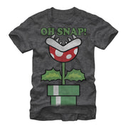 Men's Nintendo Mario Piranha Plant Oh Snap  Adult T-Shirt