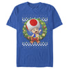 Men's Nintendo Christmas Toad Wreath  Adult T-Shirt