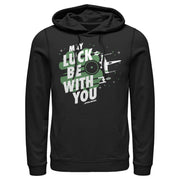 Men's Star Wars St. Patrick's Day May Luck Be With You Clover  Adult Pull Over Hoodie