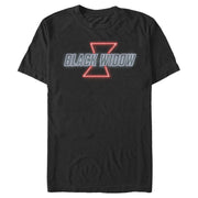 Men's Marvel Black Widow Neon Light Logo  Adult T-Shirt