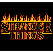 Men's Stranger Things Retro Flame Logo  Adult T-Shirt