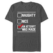 Men's Lost Gods Christmas Attempt List  Adult T-Shirt