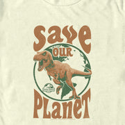 Men's Jurassic World T-Rex Save Our Planet  Adult T-Shirt