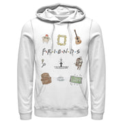 Men's Friends Series Icon Cartoons  Adult Pull Over Hoodie