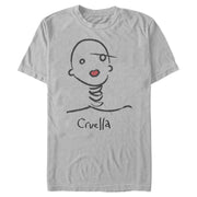 Men's Cruella Abstract Doodle  Adult T-Shirt