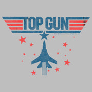 Men's Top Gun Fighter Jet and Stars Logo  Adult T-Shirt